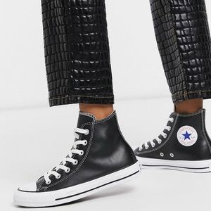Converse Chuck Taylor All Star Hi Black Leather